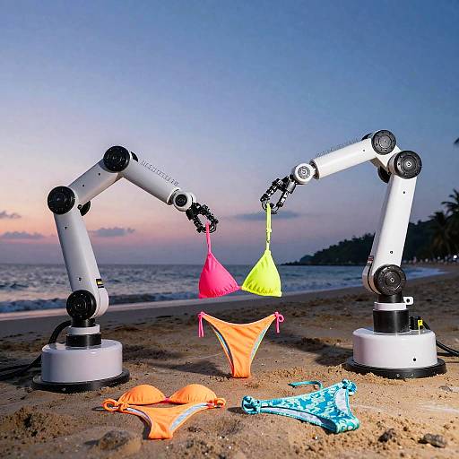 Robotic Bikini Assembly at Dusk