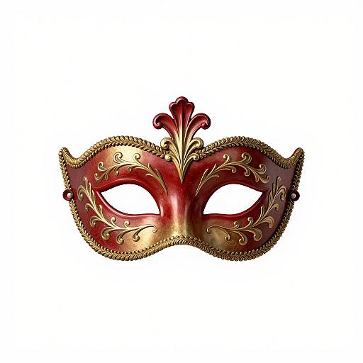 Exquisite Baroque Venetian Mask Illustration