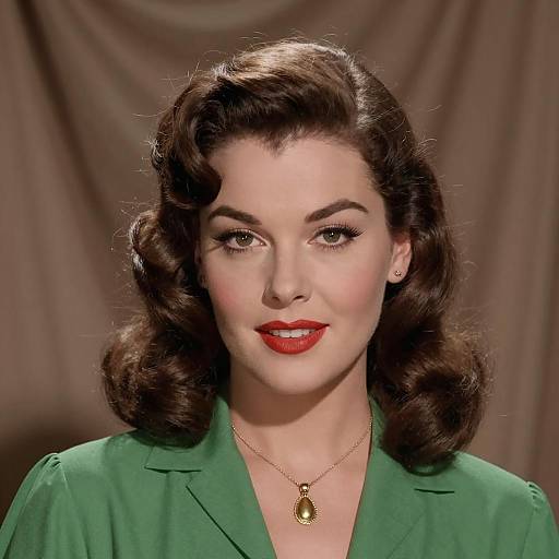 Vintage Pin-Up Style Woman Portrait