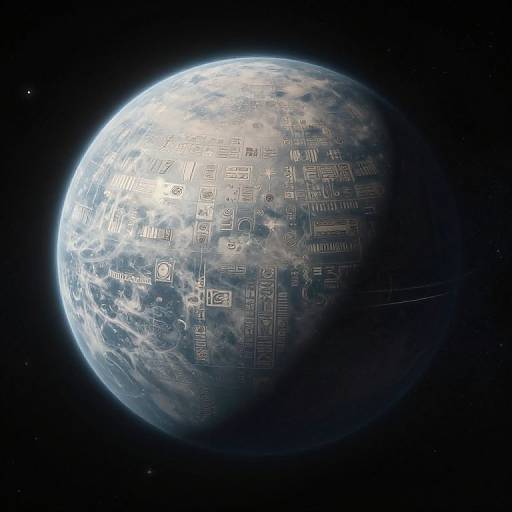 Ethereal Celestial Sphere with Cosmic Glyphs