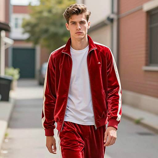Stylish Young Man in Urban Alleyway