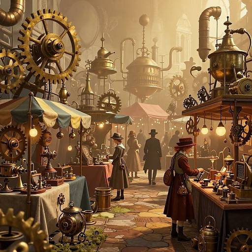 Steampunk Victorian Marketplace