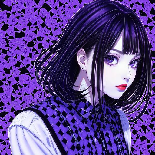 Illustration of Amano maya, persona in the style of Hinoue itaru