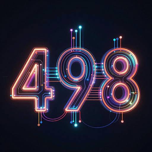 Glowing Circuit Number 498 Art