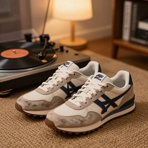 Cozy Retro Sneakers and Vinyl