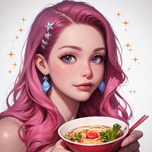 Photorealistic Ramen Close-Up with Spring Onions Photorealistic Ramen Close-Up with Spring Onions