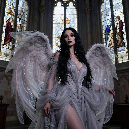 Gothic Moth Queen in Cathedral