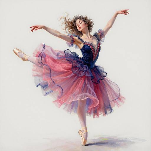 Elegant Ballerina in Lavish Tutu Dance