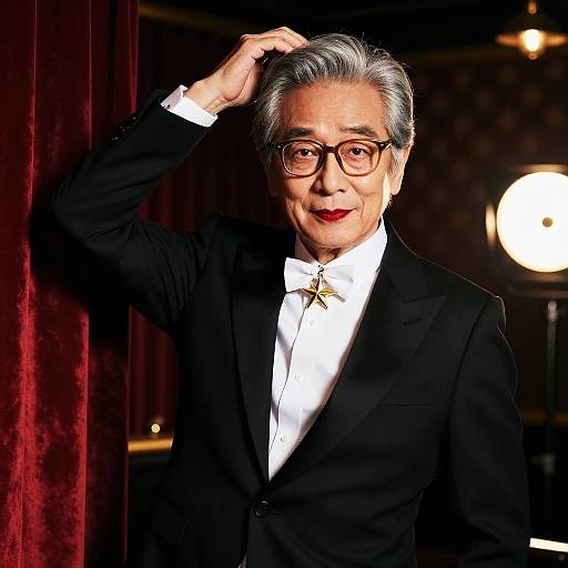 Elegant Elderly Gentleman Jazz Portrait