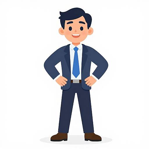 Cartoon Accountant Superhero Pose