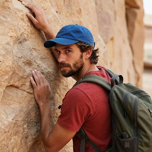 Desert Portrait of a Relaxed Adventurer