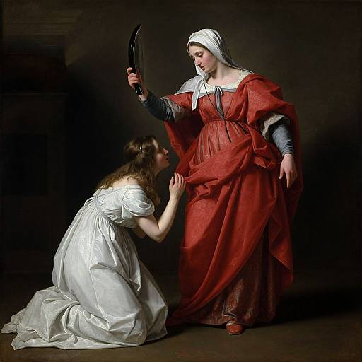 Baroque Moral Lesson in Oil Painting