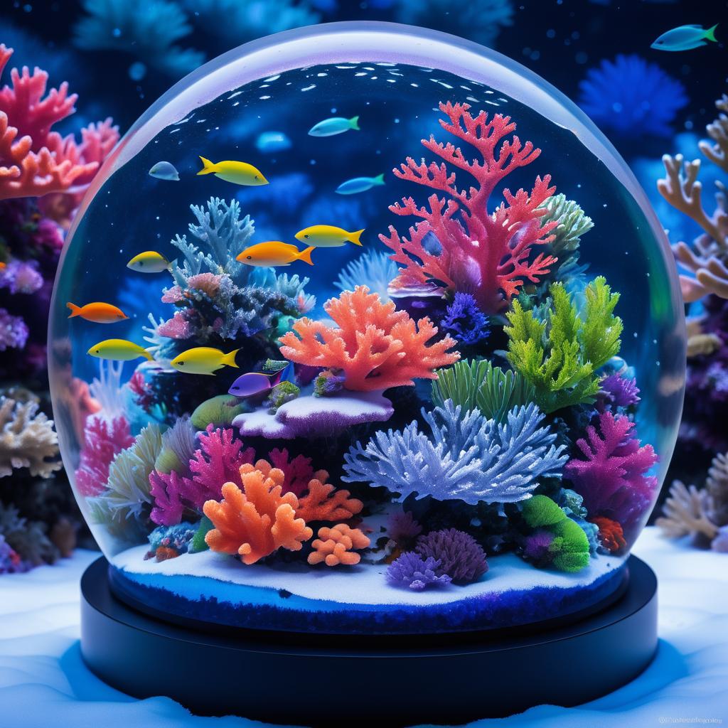 Coral Reef Snow Globe Photography