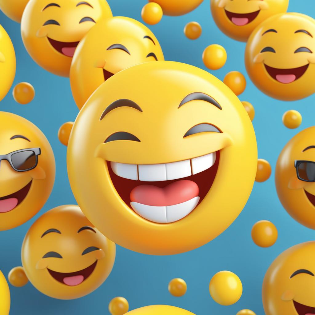 Detailed 3D Joyful Emoji Design