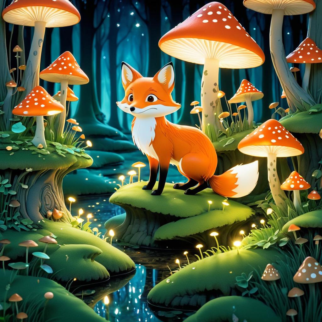 Curious Fox in a Magical Forest Adventure