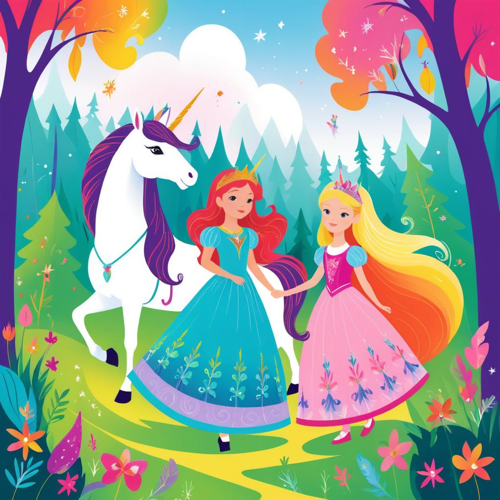 Brave Princess and Unicorn Adventure