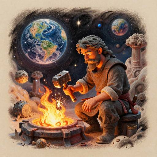 Celestial Blacksmith Crafting Worlds