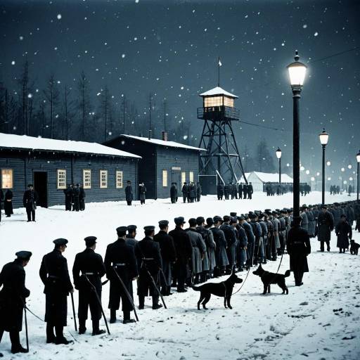 Winter Scene at Historical Internment Camp
