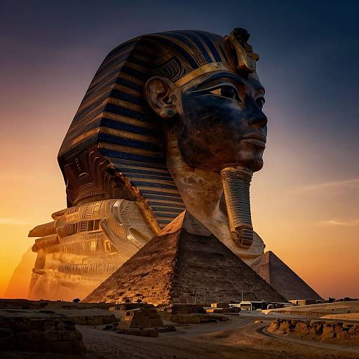 Double Exposure Pharaoh Collage