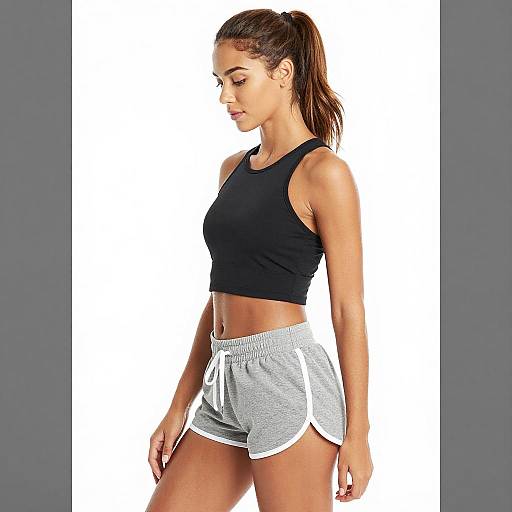 Profile of Athletic Young Woman