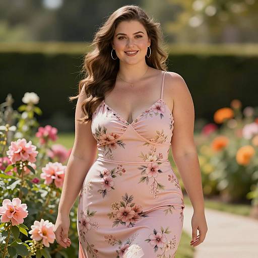 Elegant Plus Size Bachelorette Dress in Bloom