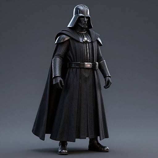 3D Model of Futuristic Sith Lord in Cape