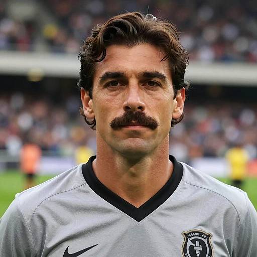 Handsome Middle-Aged Man at Soccer Match