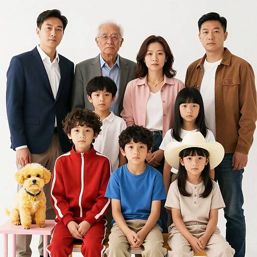 Diverse Multi-Generational Family Portrait