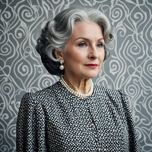 Elegant Elderly Woman in Vintage Cosplay