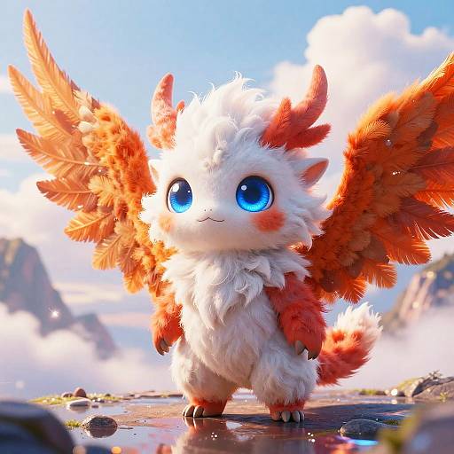 Whimsical Fantasy Creature Illustration