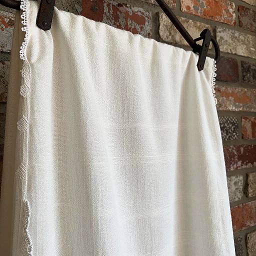 Vintage Mandil Blanco Fabric Close-Up