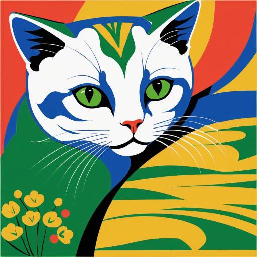 Pop Art Cat Illustration