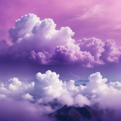Dreamy Purple and Pink Cloudy Scenery