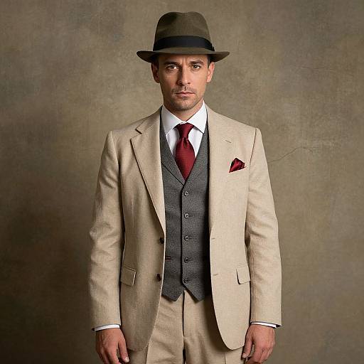 Vintage Elegance: Confident Man Portrait