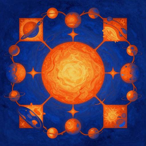 Surreal Geometric Celestial Composition