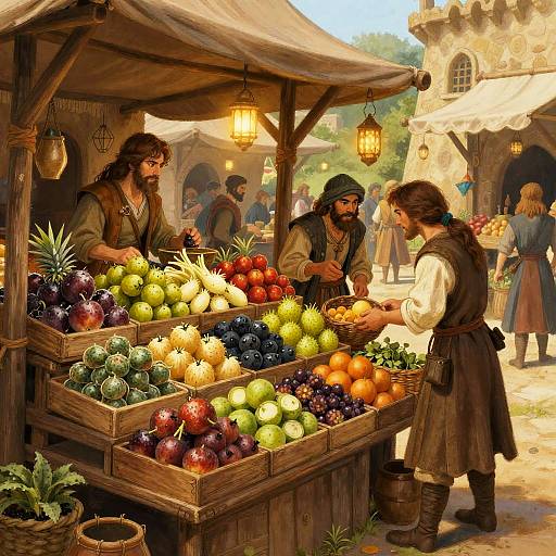 Fantasy Exotic Fruit Market Stall