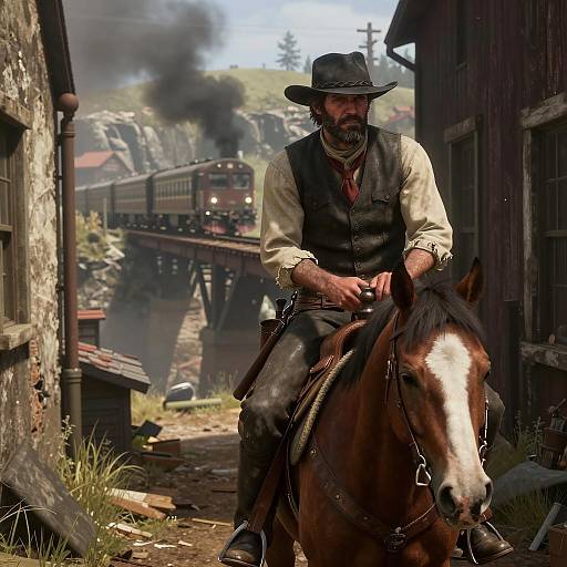 Cinematic Western Escape on Horseback