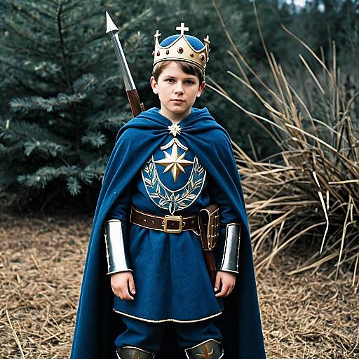 Boy in Blue Nativity Soldier Costume