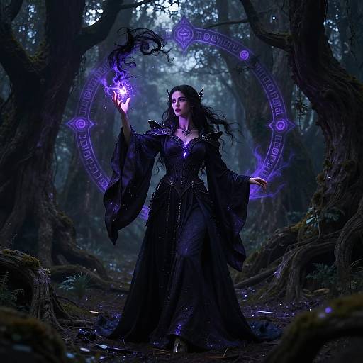 Void Elf Mage Casting Shadow Magic