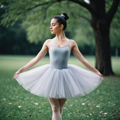 Ballet Dancer in White Tutu Outdoors