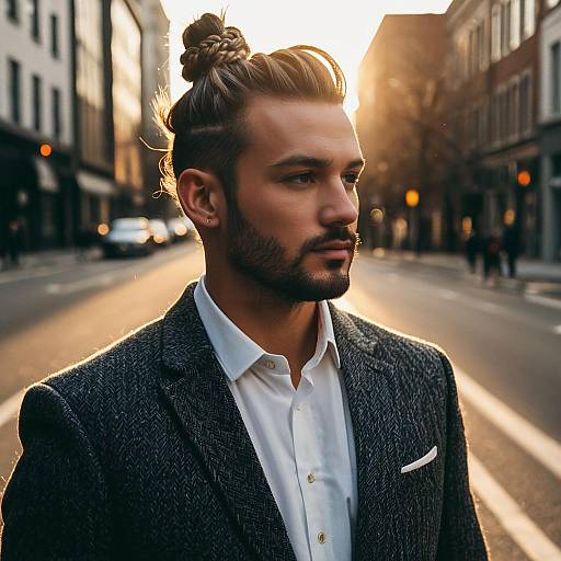 Braided Top Knot in Urban Fashion