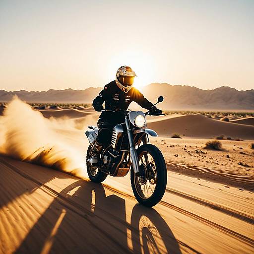 Solar-Powered Motorcycle Racing Through Arabian Desert