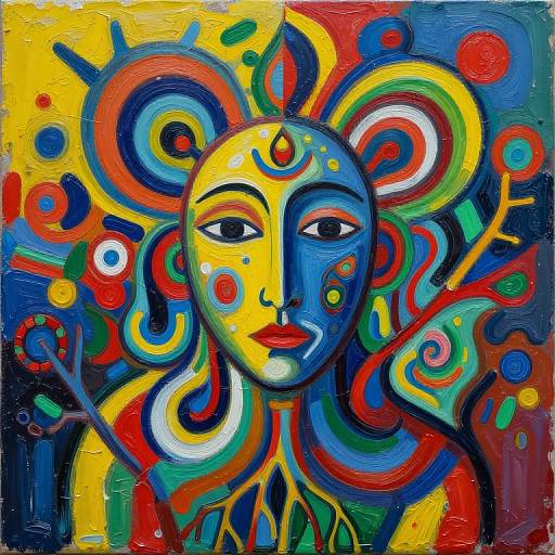 Vibrant DMT-Inspired Abstract Painting