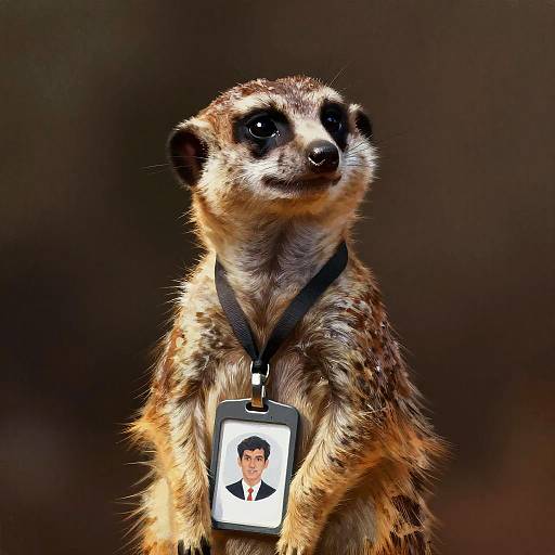 Meerkat Reporter with Press Badge