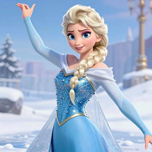 Anime Style Princess Elsa Portrait