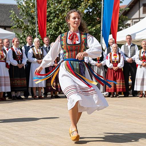 Polish Folk Dancer Festival Scene