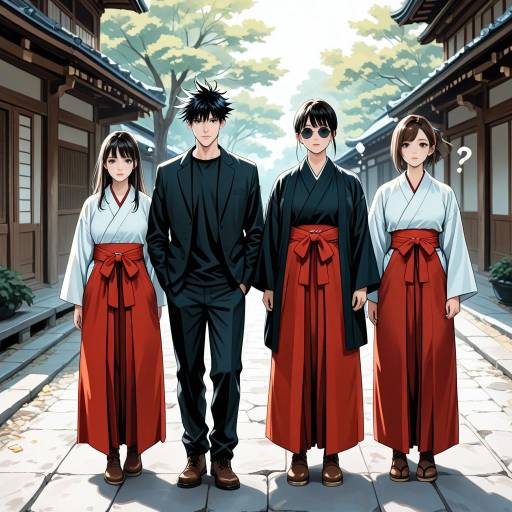 Diverse Characters in Traditional Japanese Attire