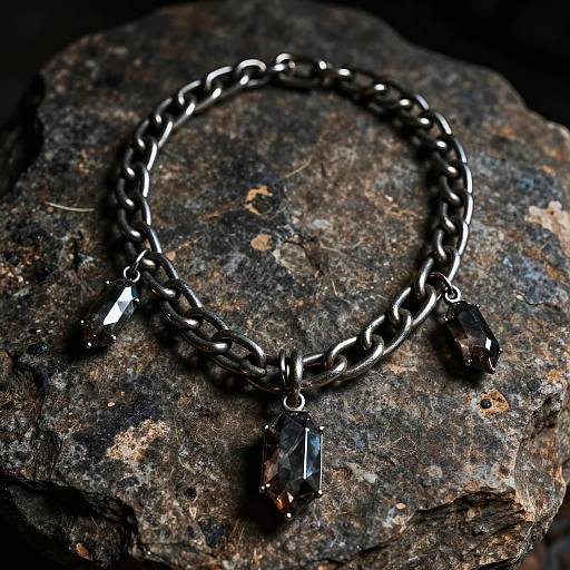 Grunge Hard Rock Necklace Detail