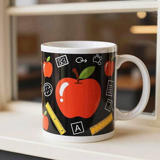 Quirky Teacher-Themed Coffee Mug Design