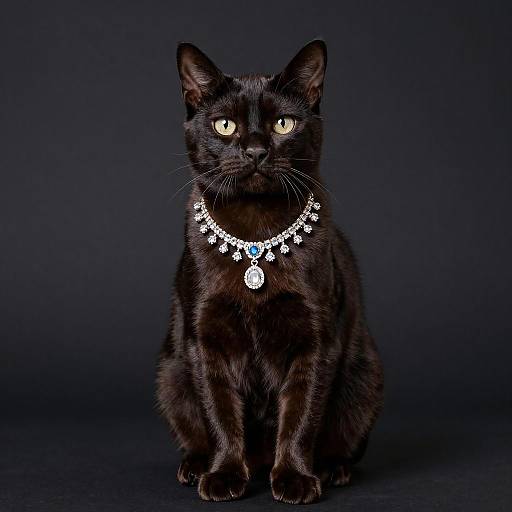 Glamorous Portrait of African Shorthair Cat